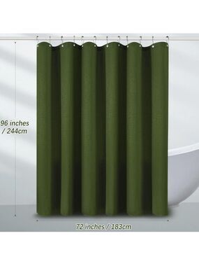 Hotel Quality Water Repellent Modern Shower Curtain 72Wx96H